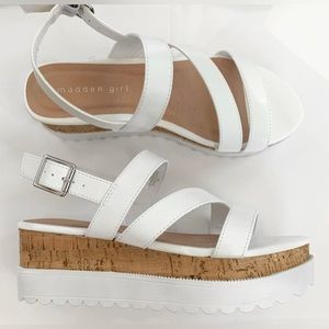 Madden Girl White Platform Sandals